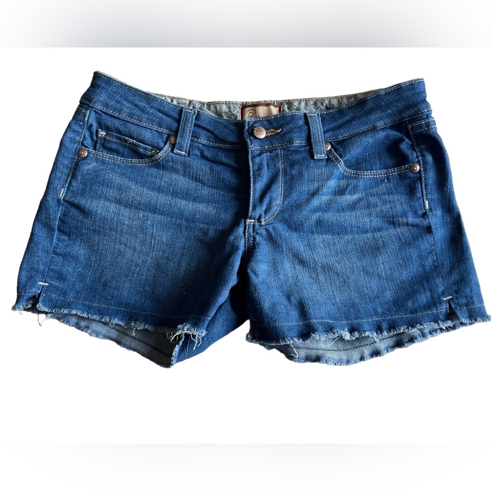 Paige Silver Lake Denim Medium Wash Shorts Size 28 - Picture 2 of 4